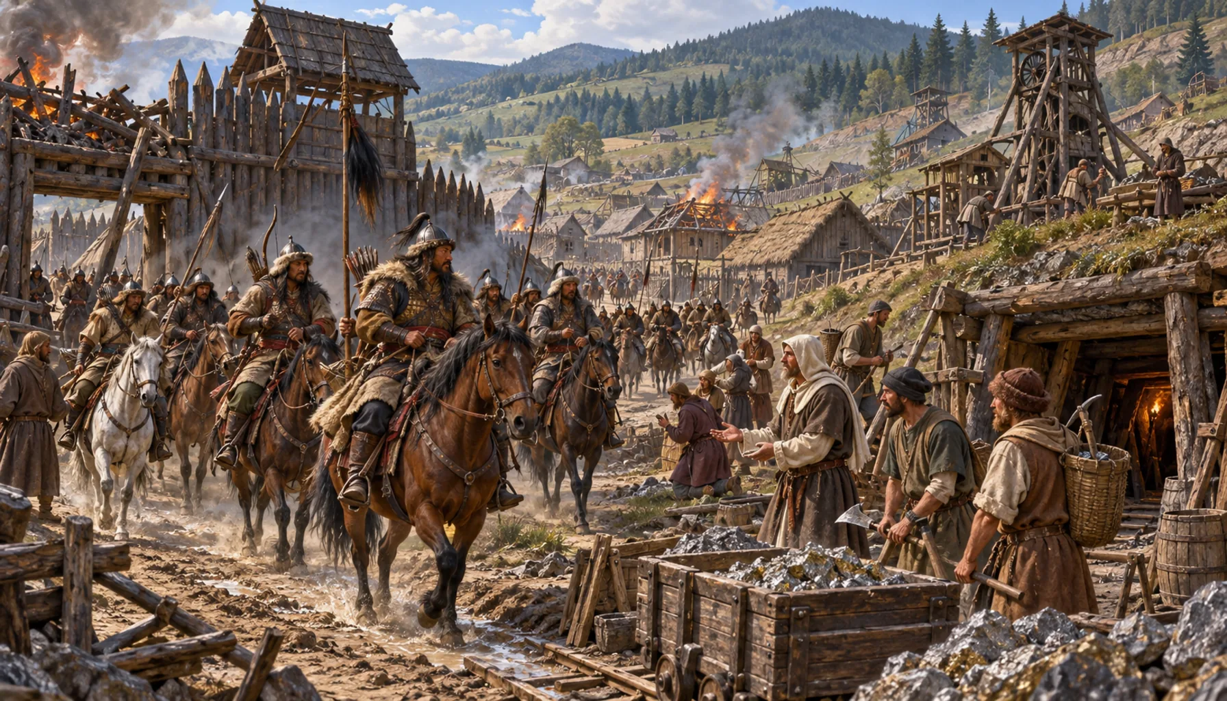 The Mongols pass, and miners are invited in