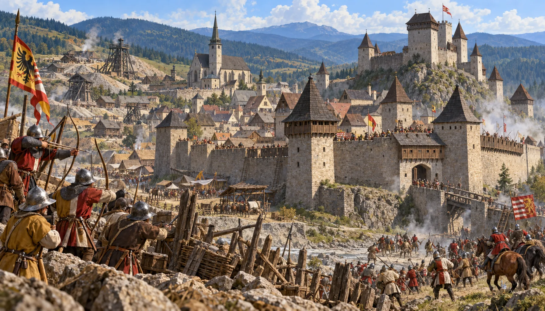 Walls, a town castle, and a war of hired companies