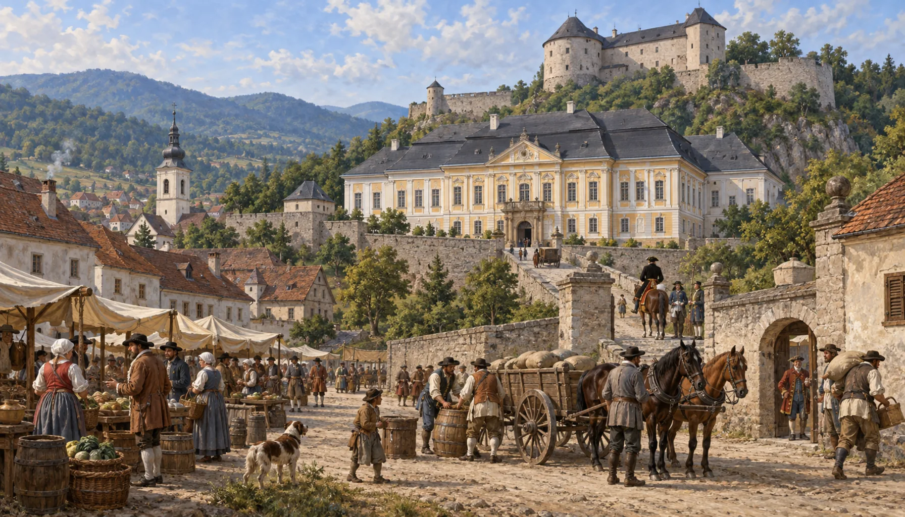A town that serves a house
