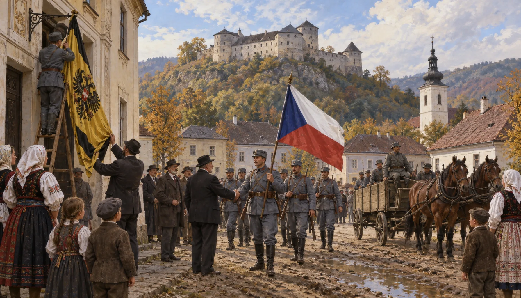Czechoslovakia, and the estate broken up