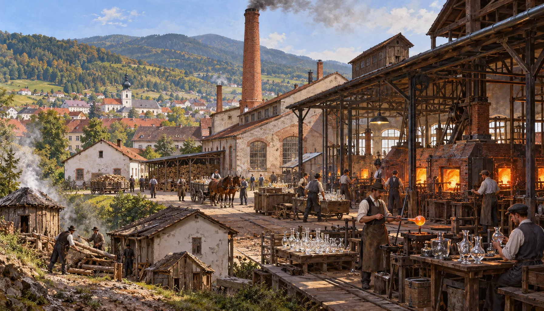 A glassworks, and a modern job