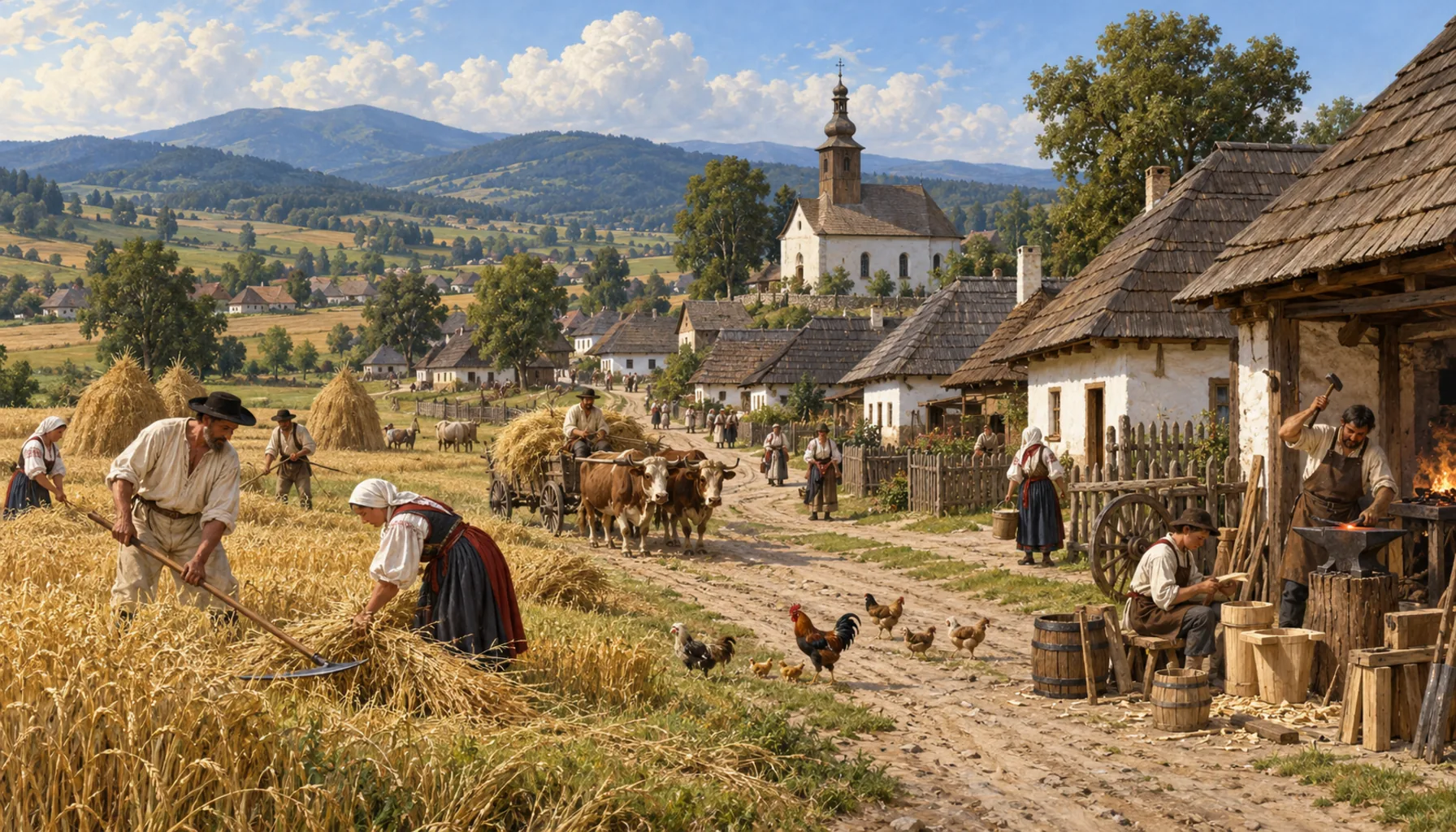 A village of 560 people