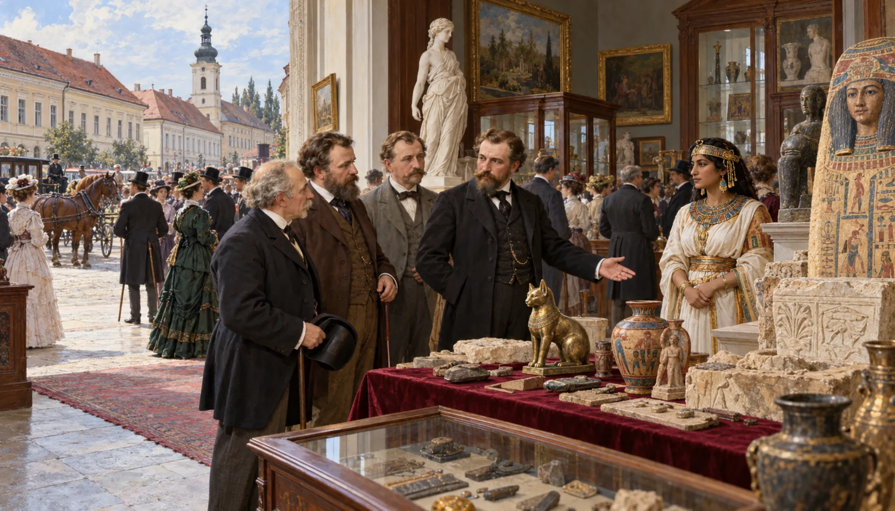 A county museum, and an Egyptian woman