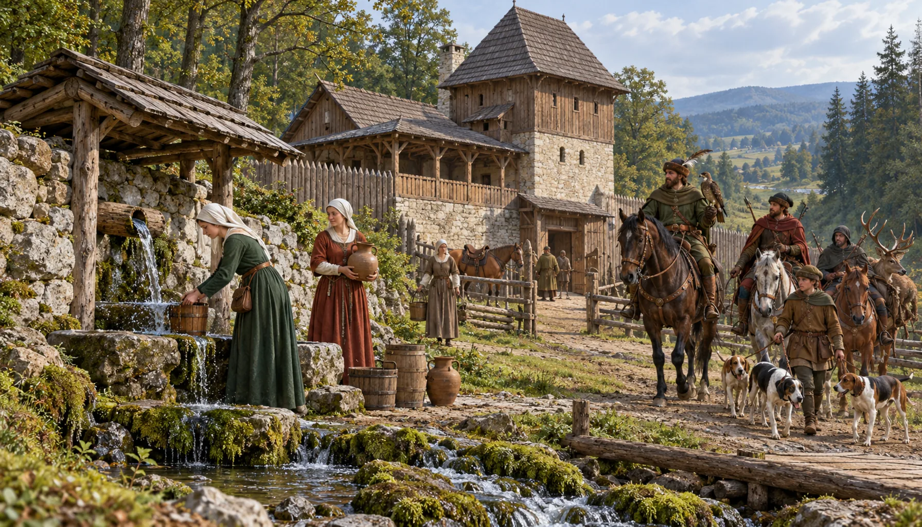 A hunting court next door