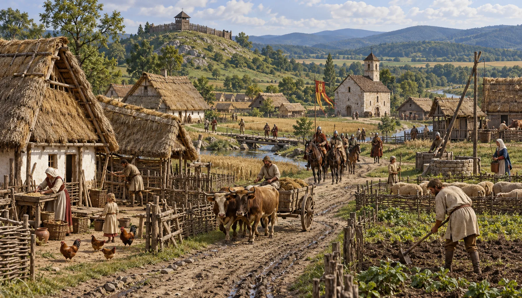 A royal servants' village, written down in 1245