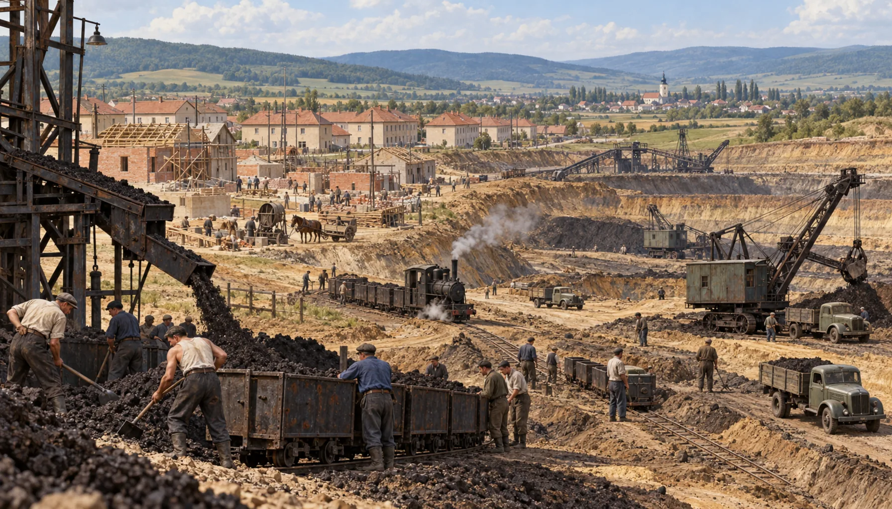 The state builds a town on the coal
