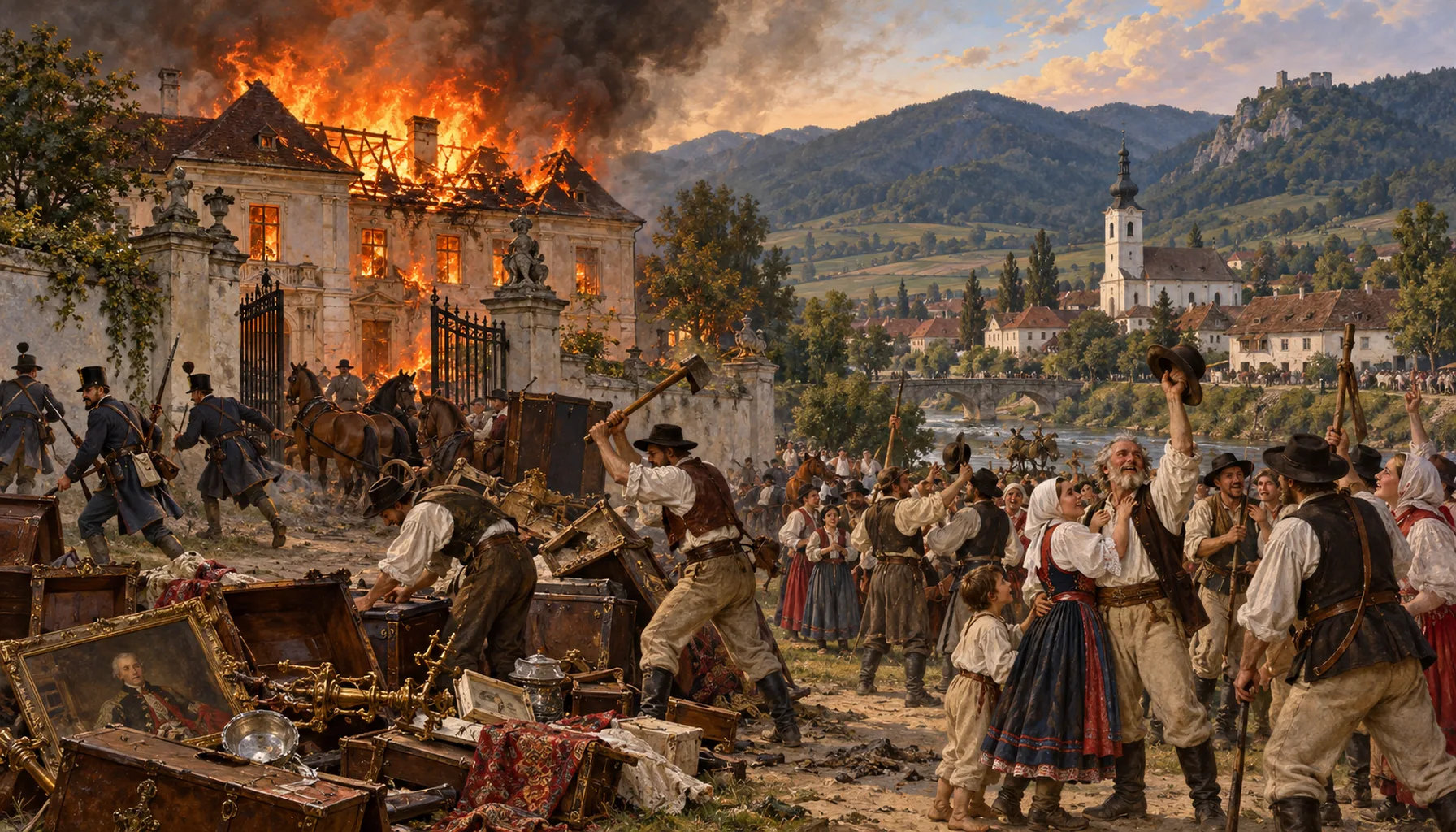 The manor burns, serfdom ends