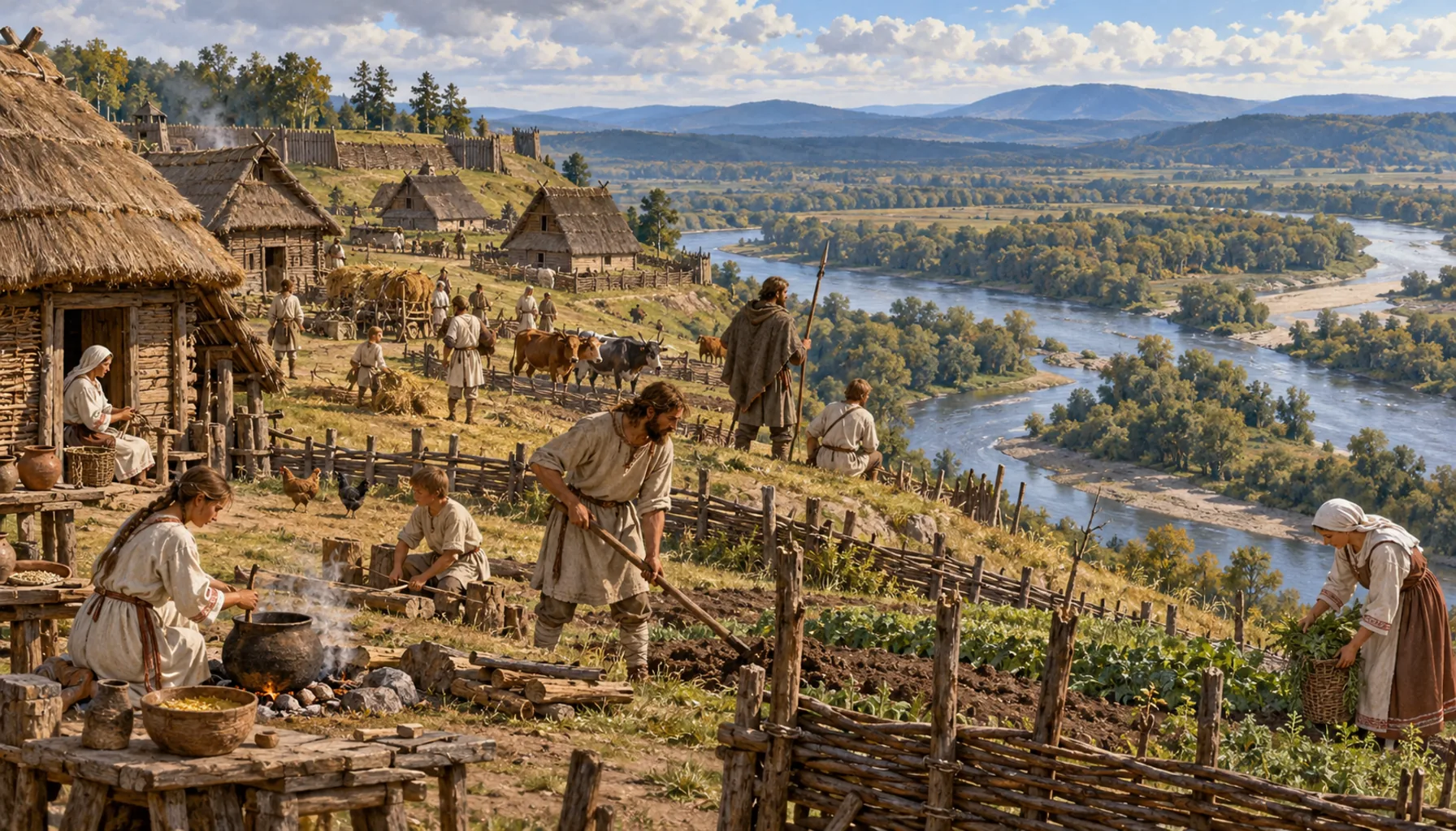Slavs on the terraces above the rivers