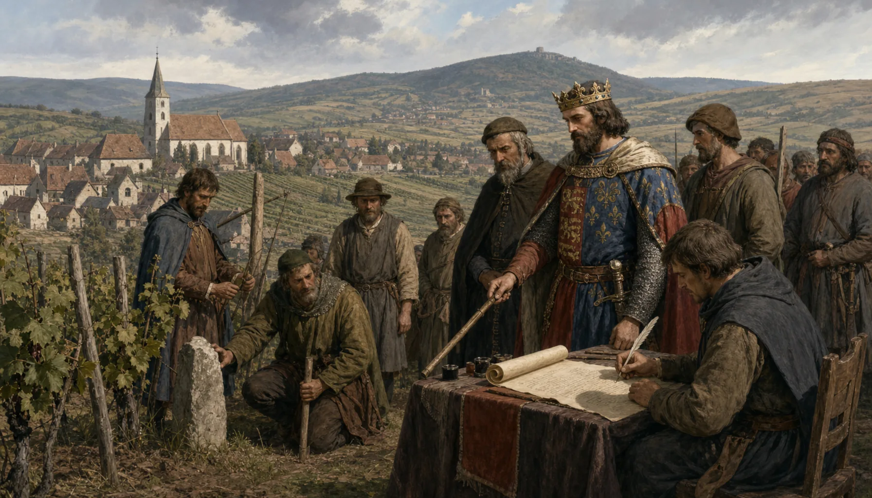 Boundaries, vines and a town charter