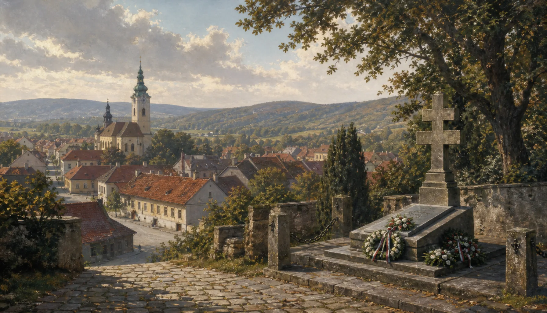 A small town with a national grave
