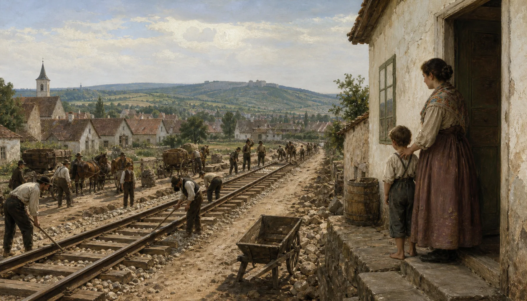 The kingdom's first railway runs past the door