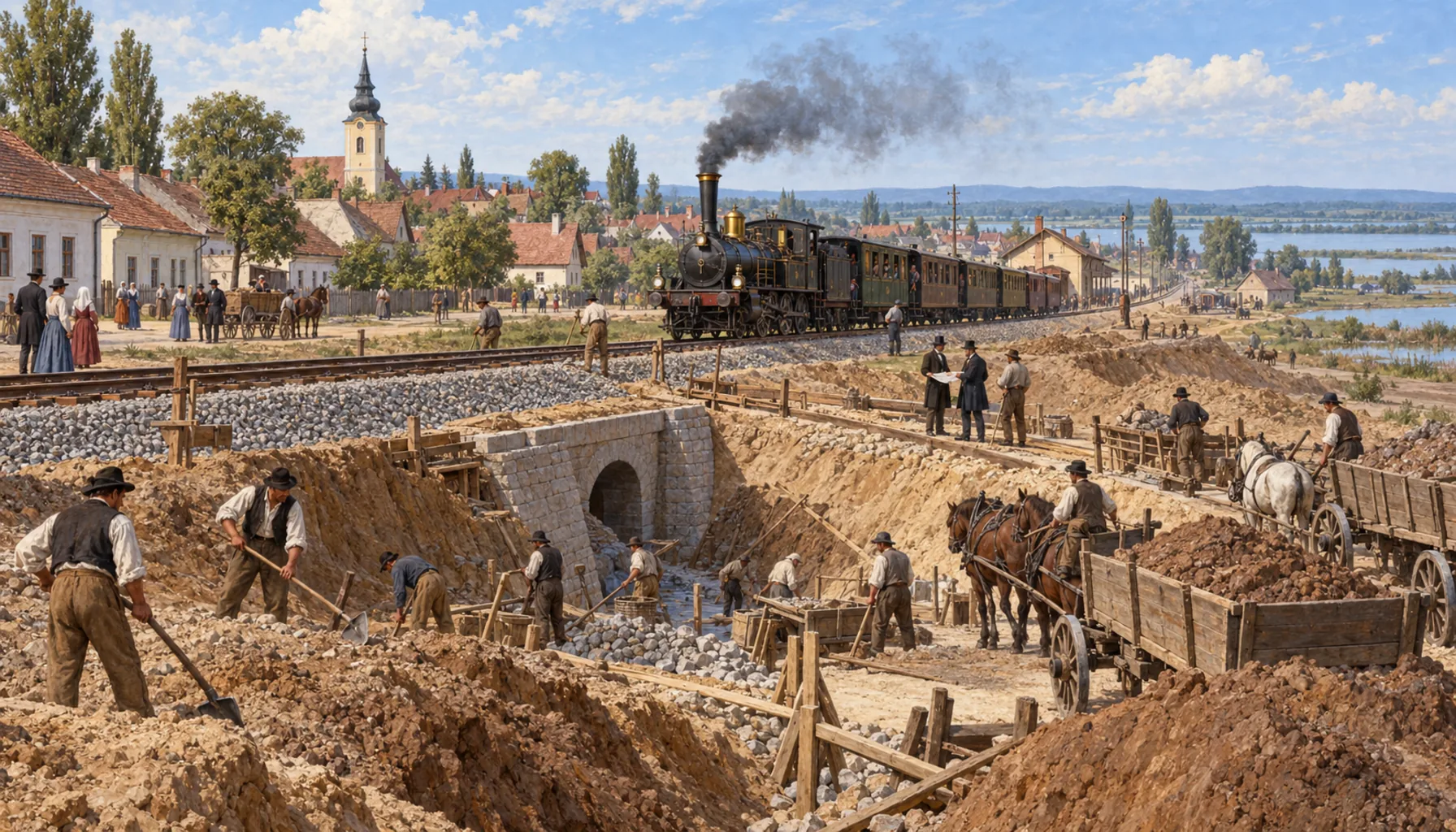 The railway that dug the lakes