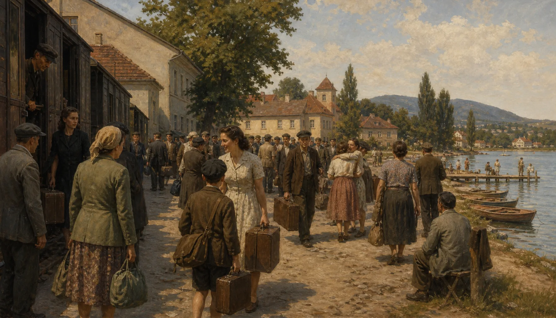 Exchanged people and a summer resort