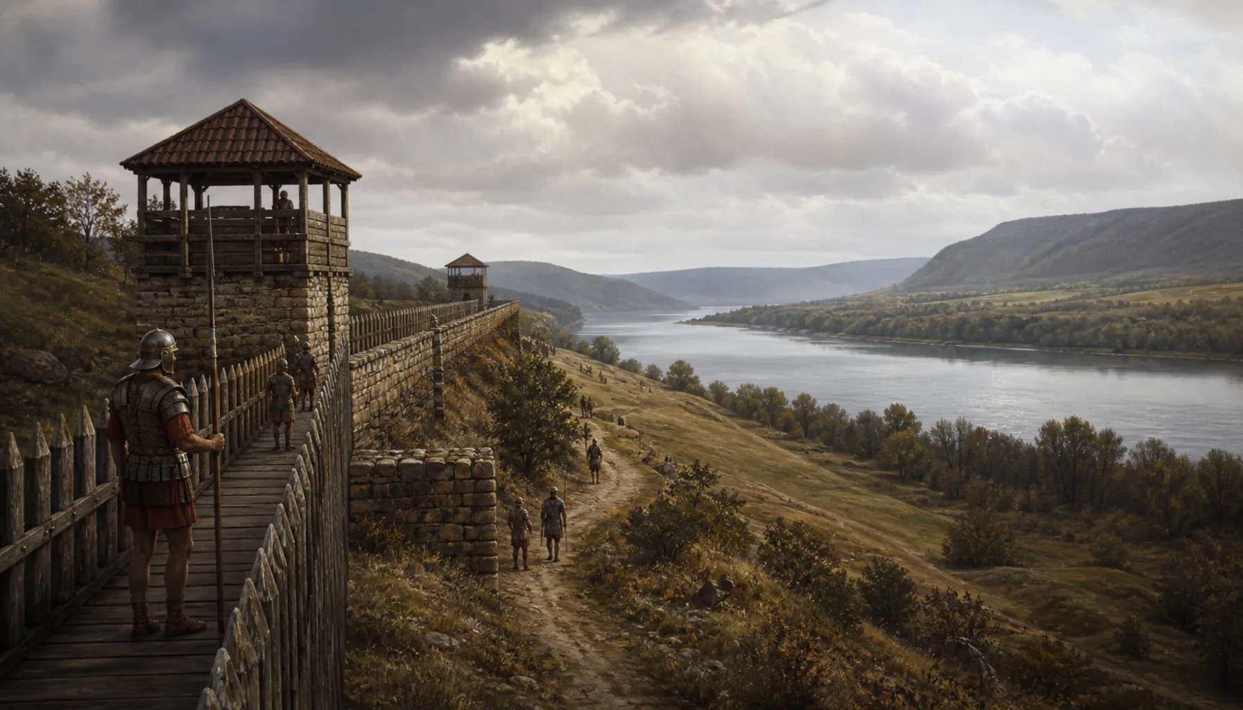 Roman walls on the barbarian bank