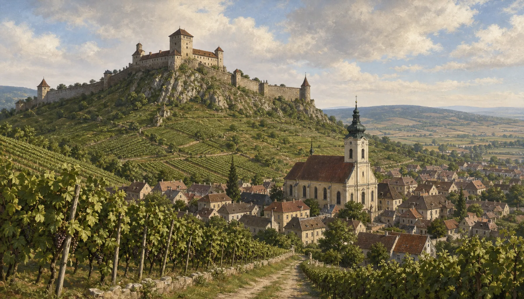 The counts, the church and the vines