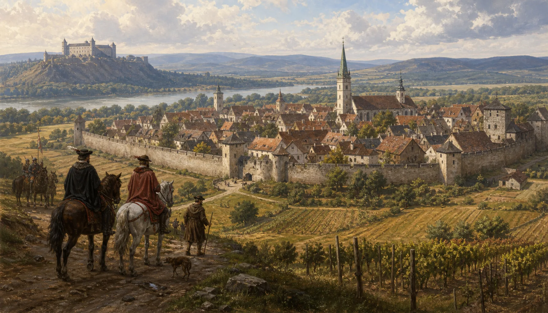 A free royal town behind a wall