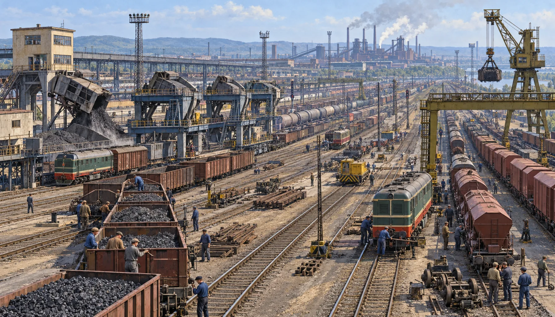 Broad gauge to the steelworks, and town rights