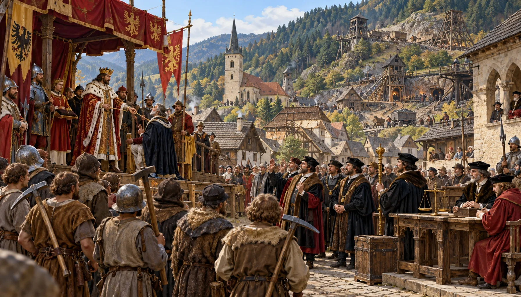A free royal mining town — and then not