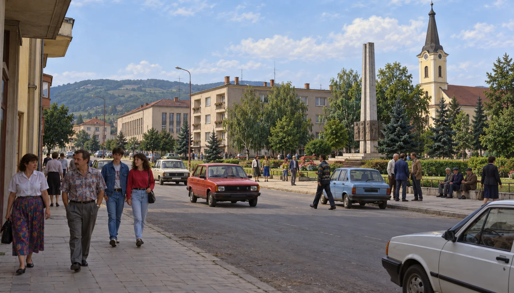 The town today