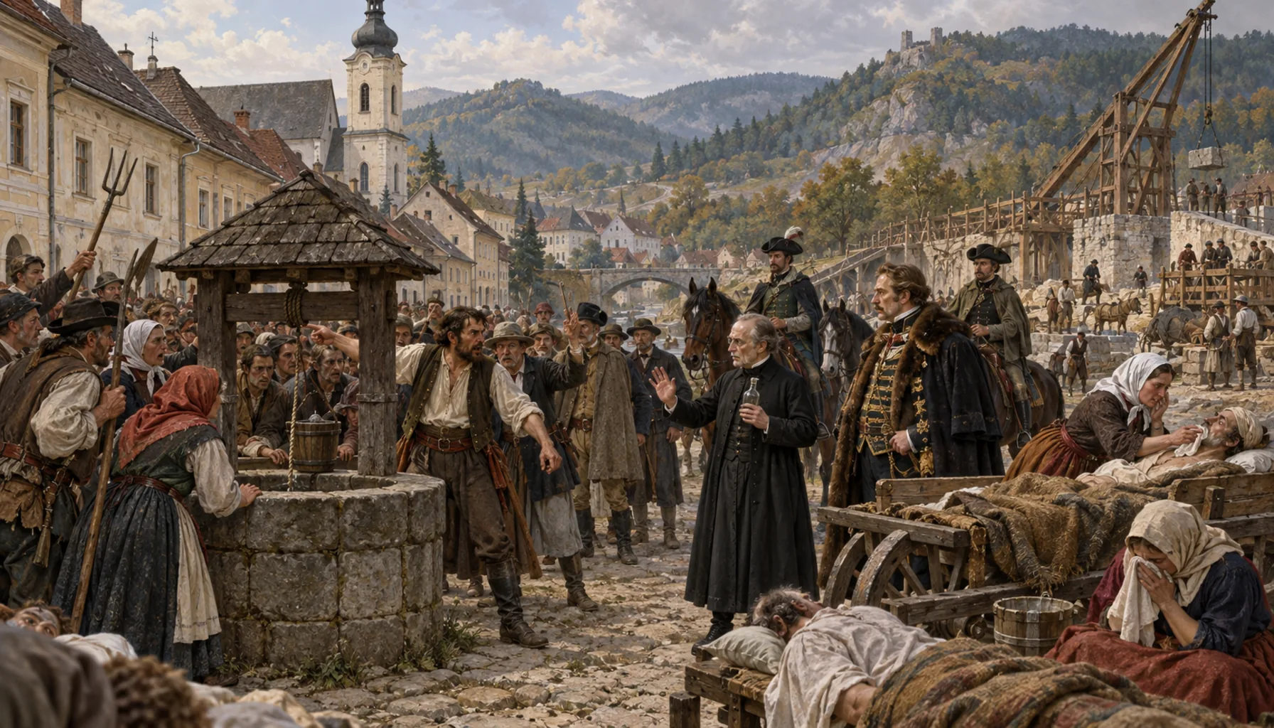 Cholera, a revolt, and the first modern works