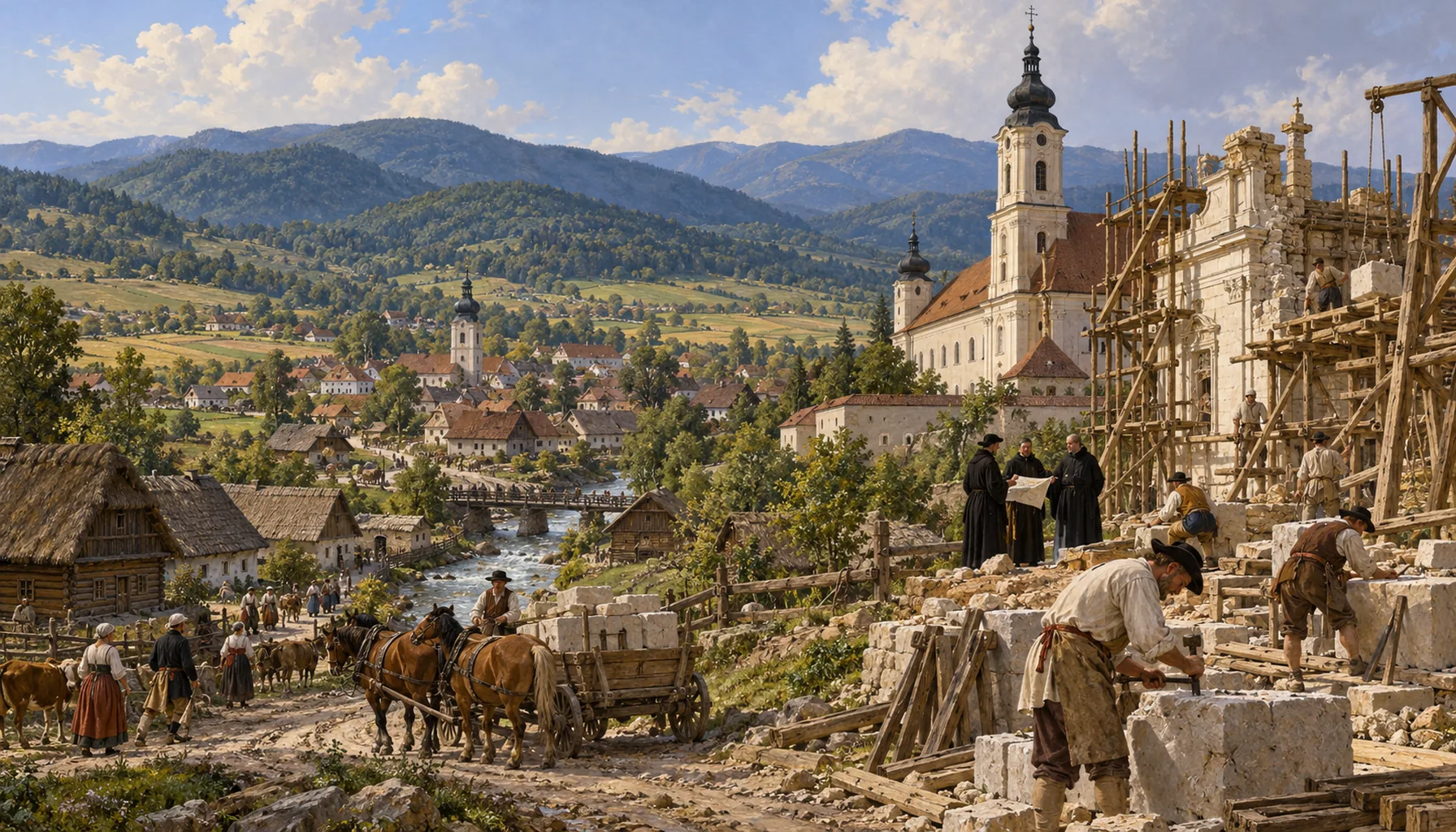 Baroque, and a monastery rebuilt