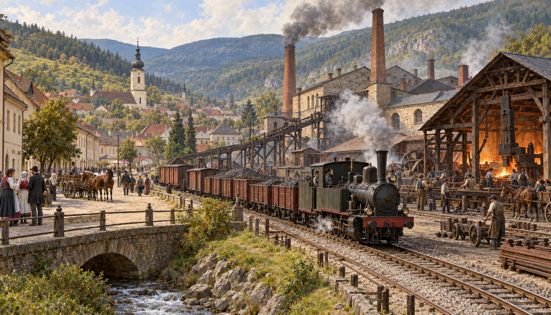 A branch line, and a German town