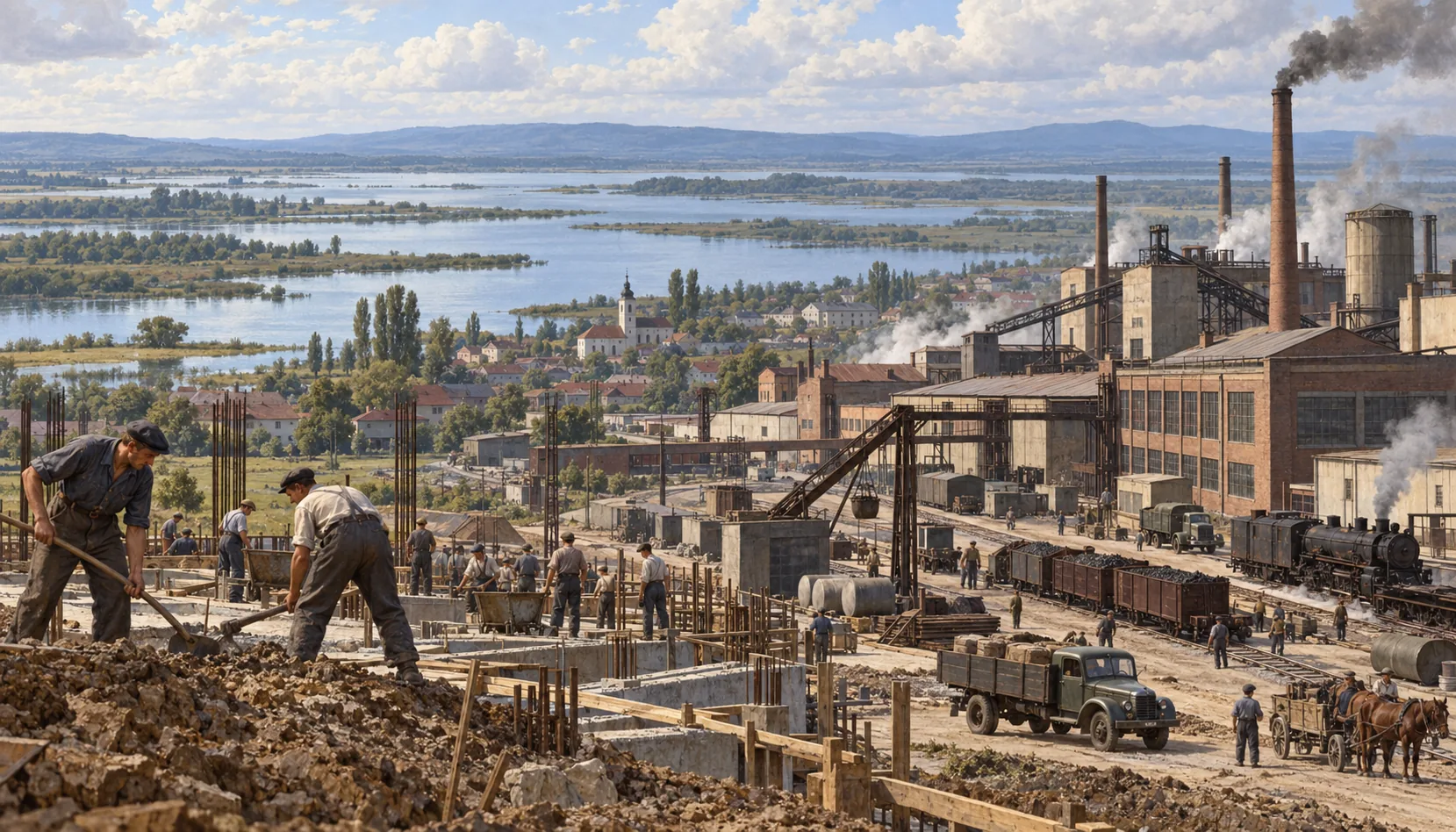 The factories and the inland sea