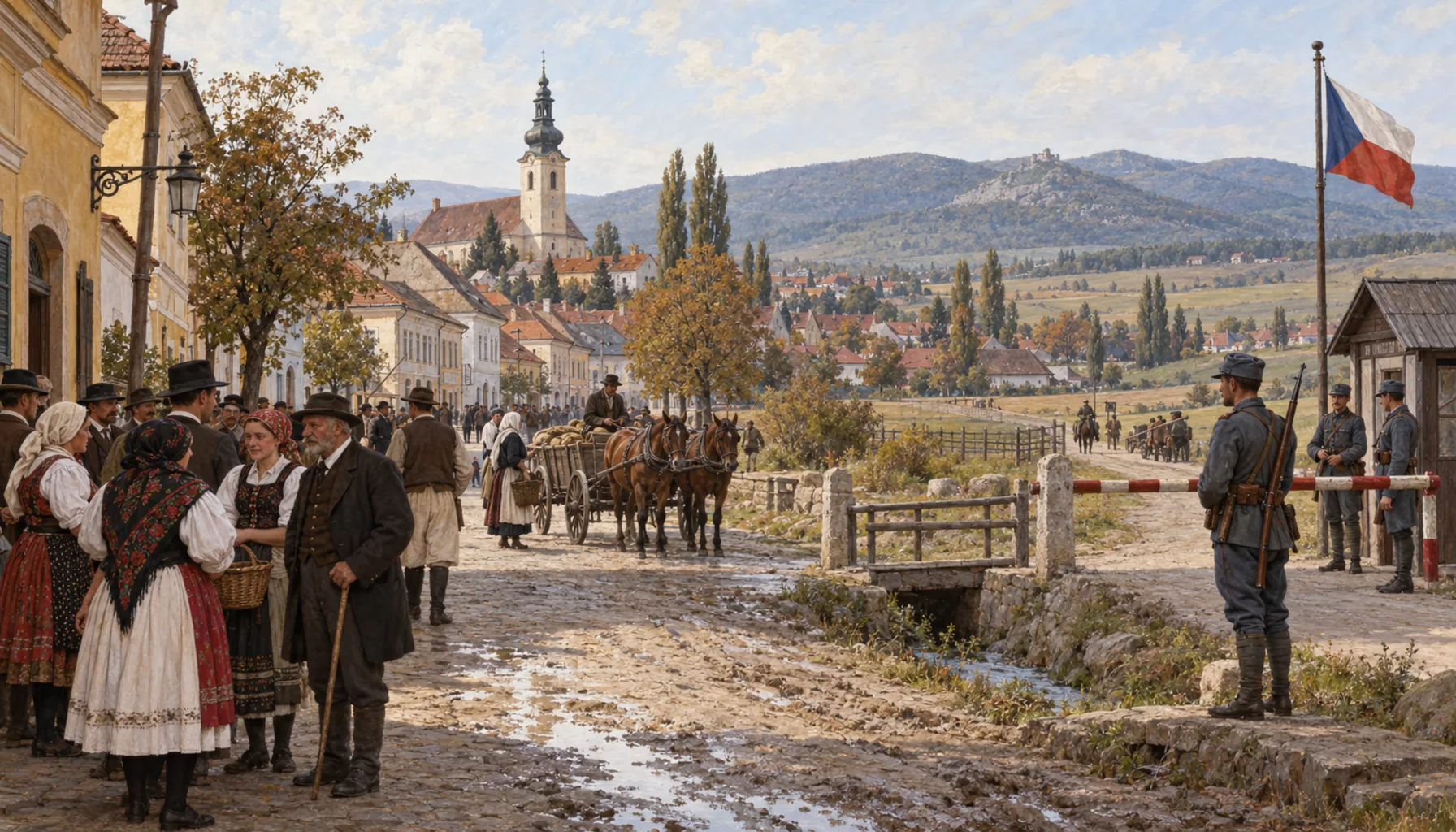 Czechoslovakia, and a border where none had been