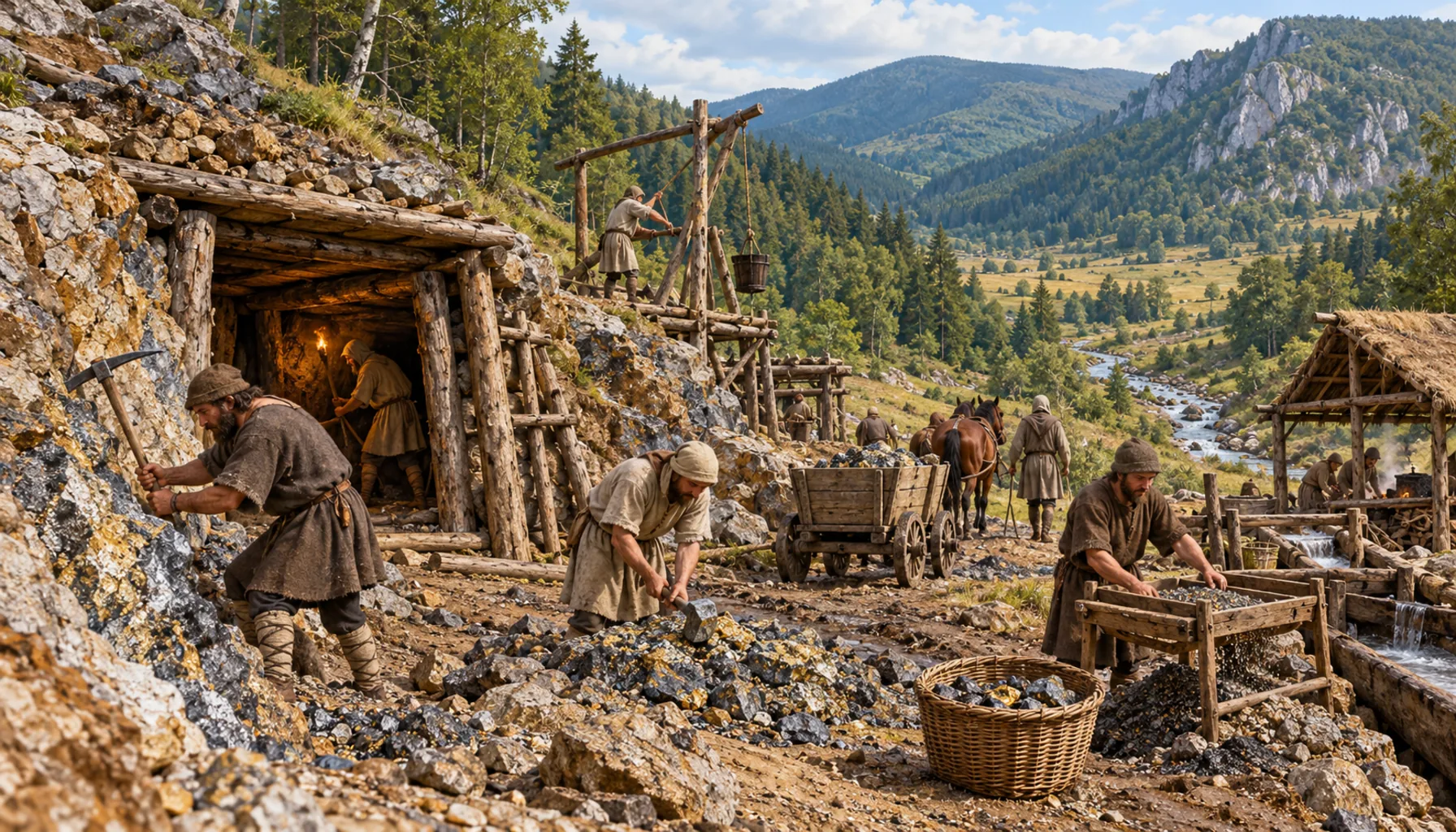 Miners in the valleys before there was a town