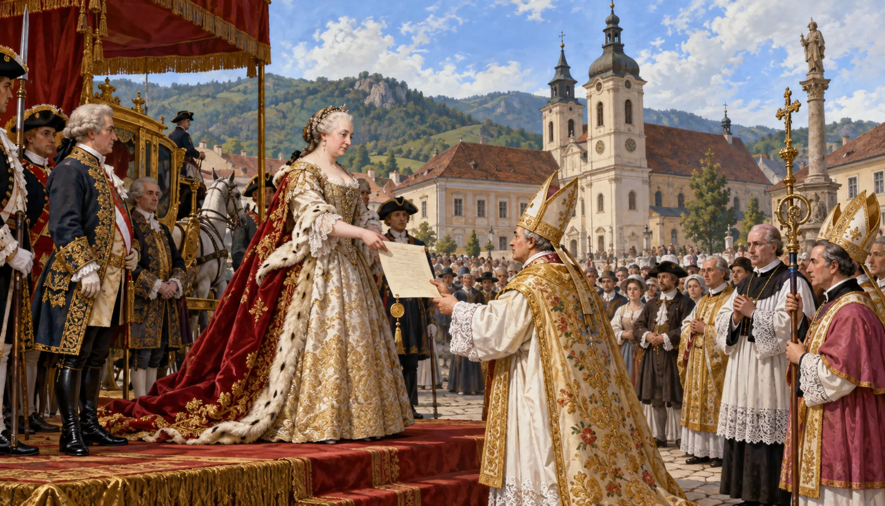 Maria Theresa makes it a bishop's seat