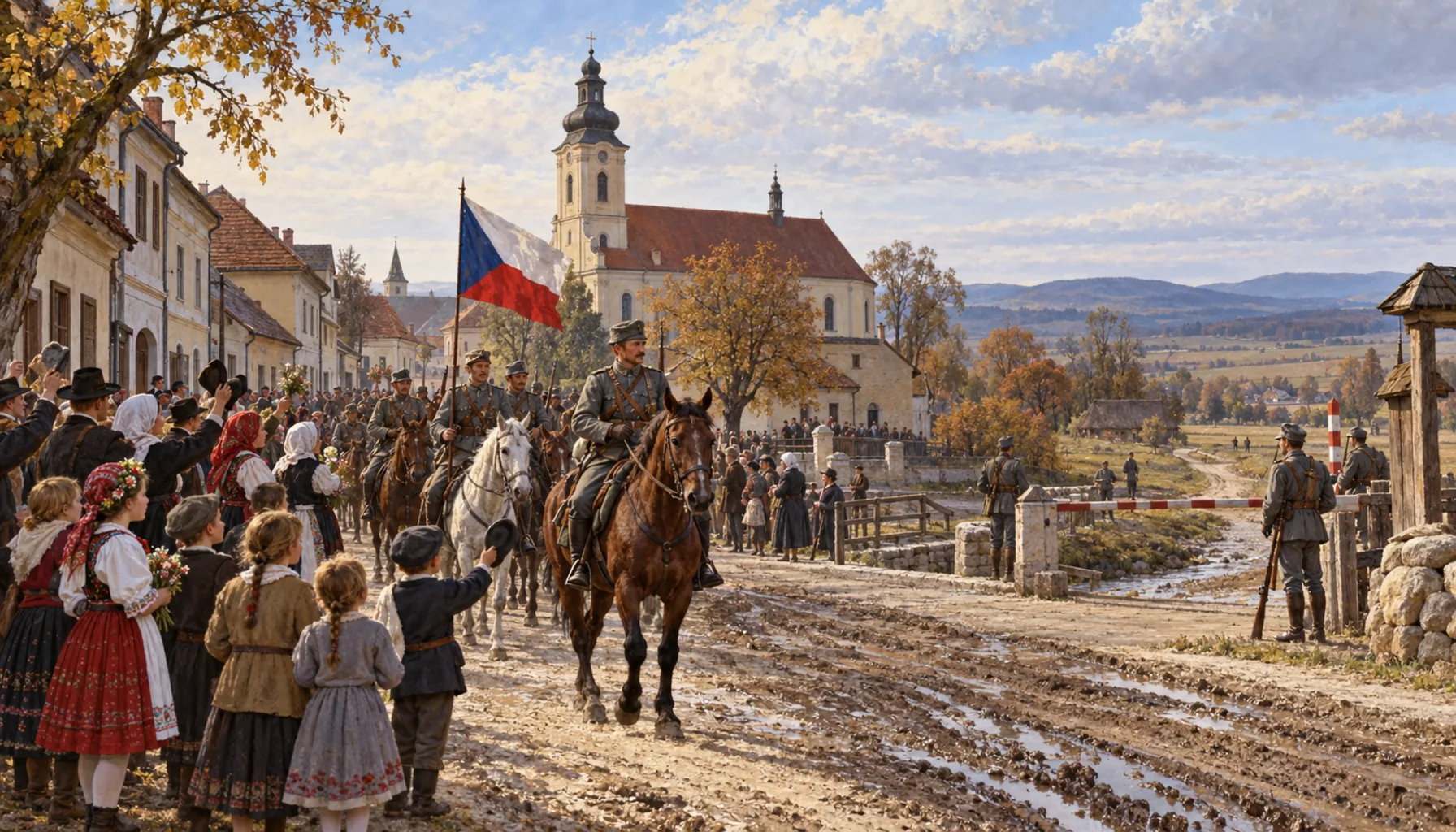 Czechoslovakia, and a border that moved nearby