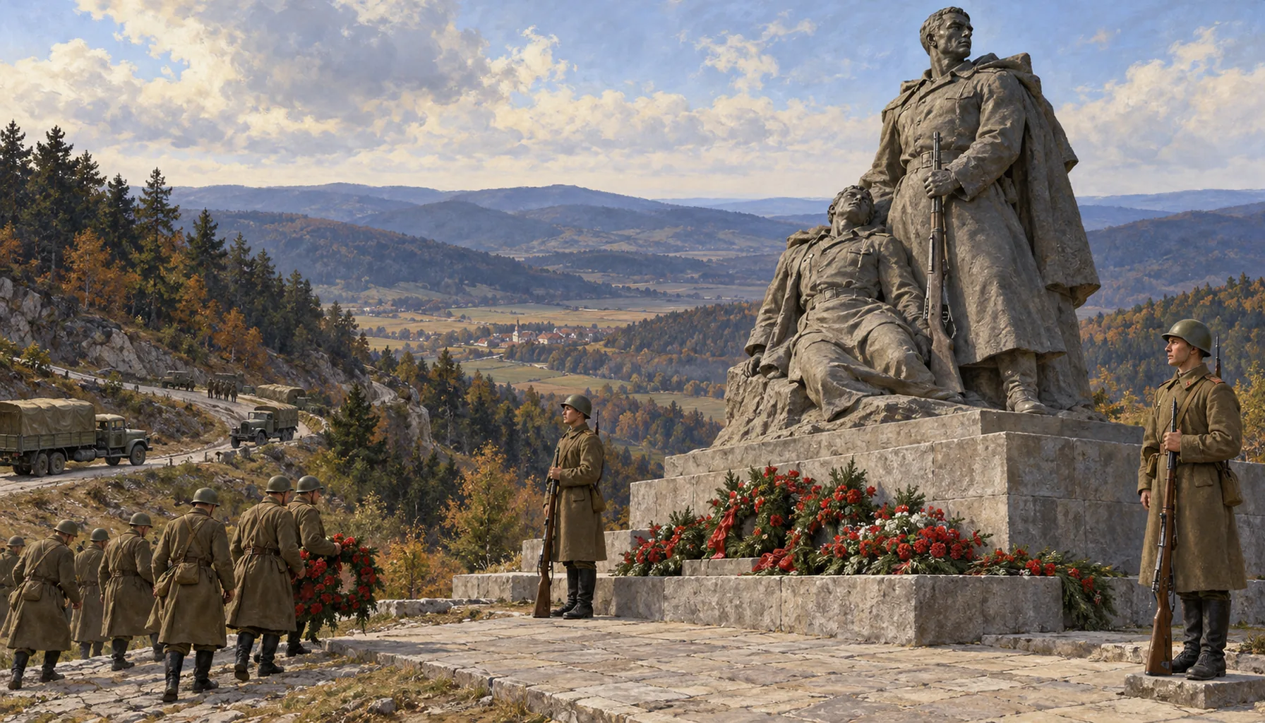 The memorial on the pass