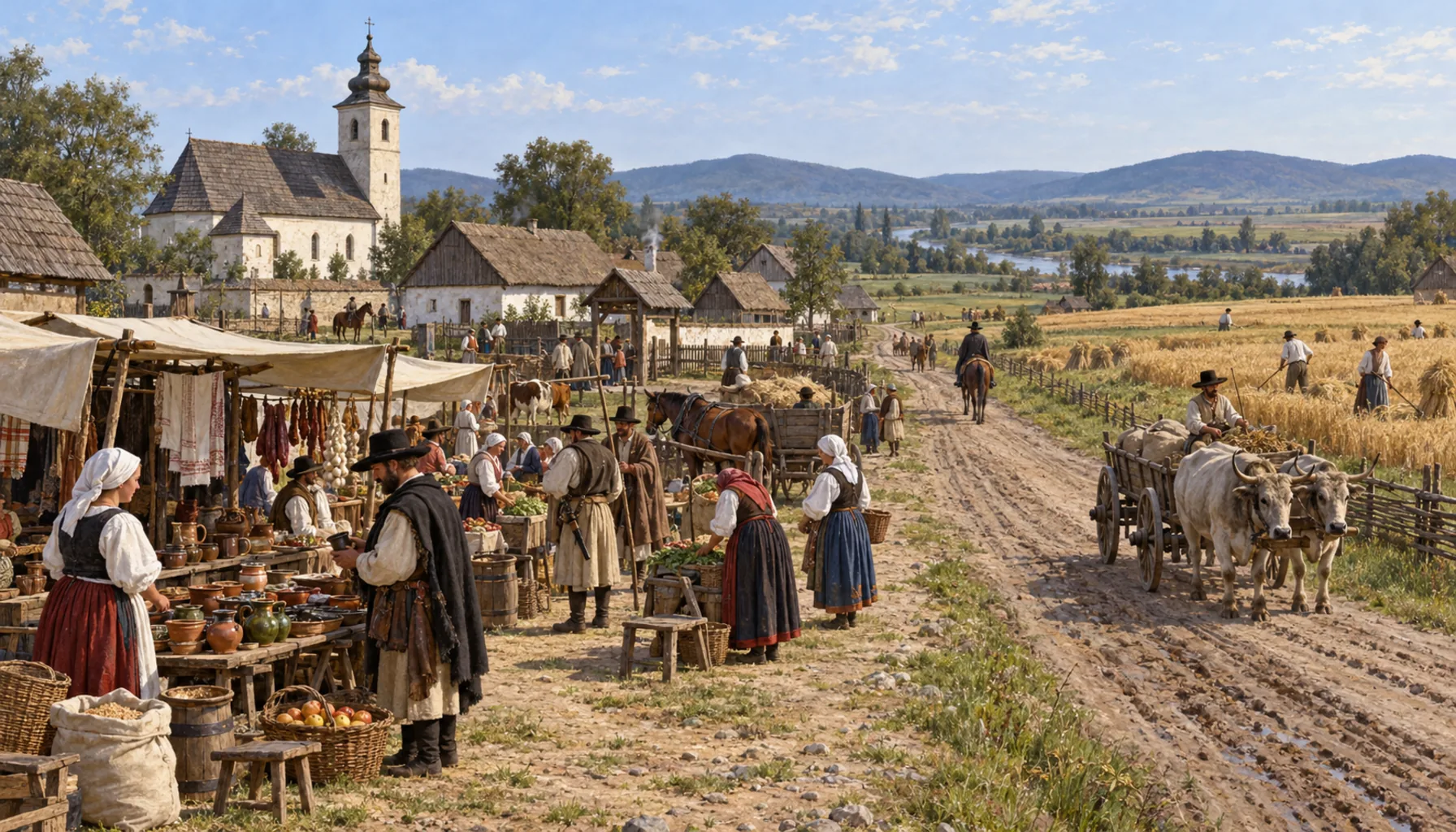A market, a road and a quiet century