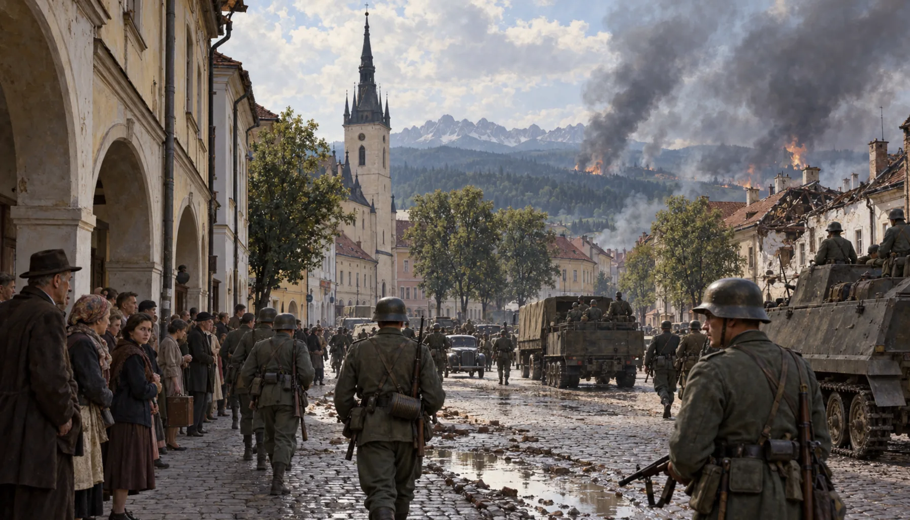 The uprising, the Germans and the front