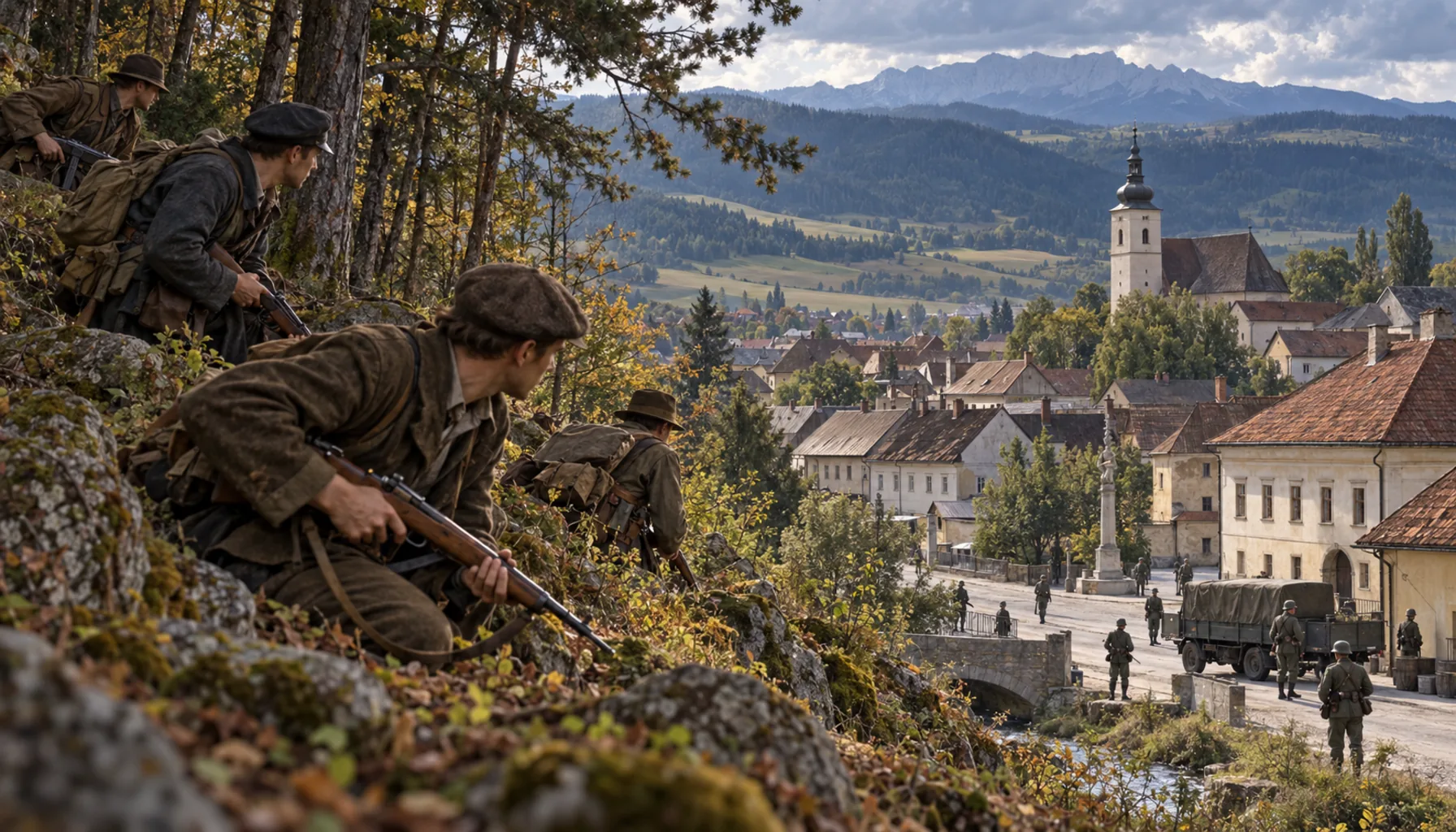 The uprising, the Germans and the front