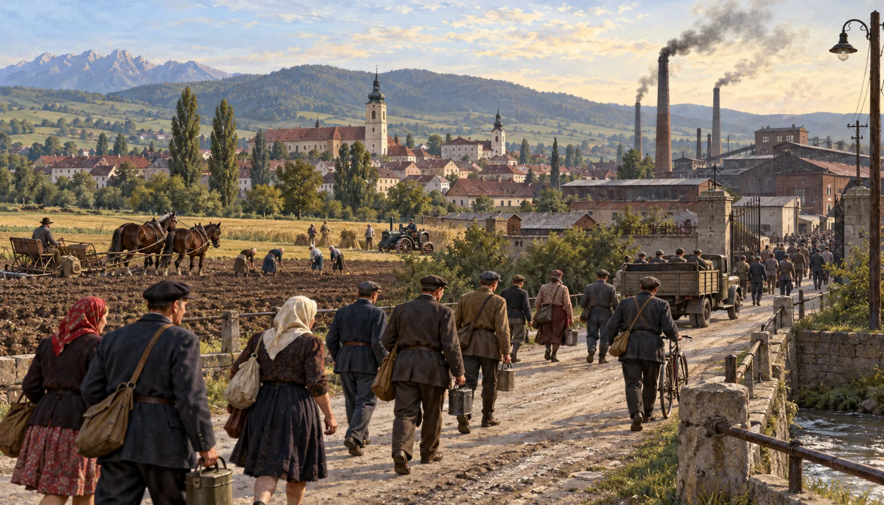 Commuting to the works