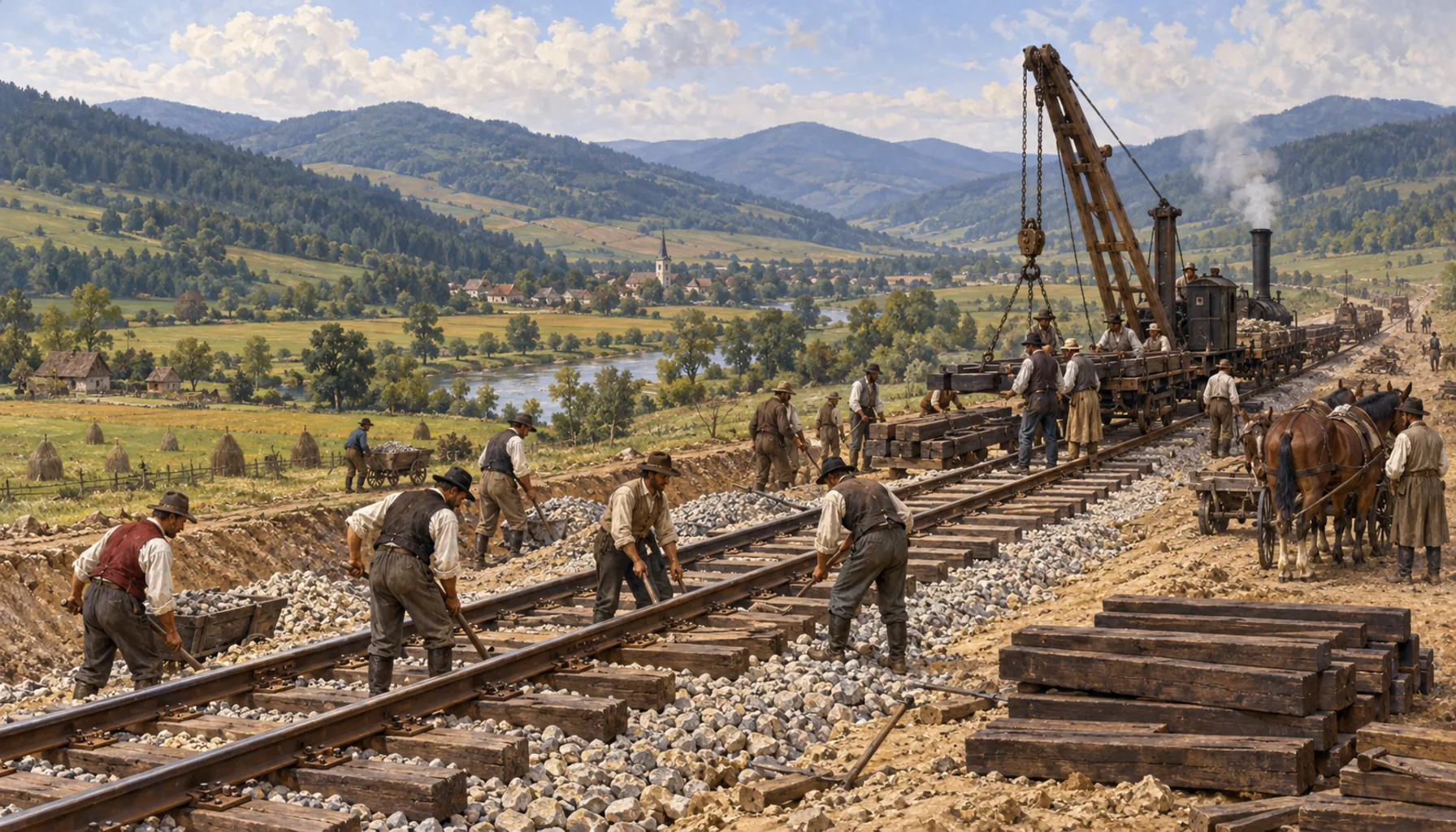 The railway arrives