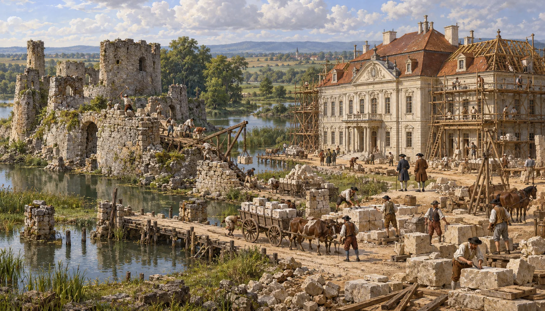 A manor built out of the castle
