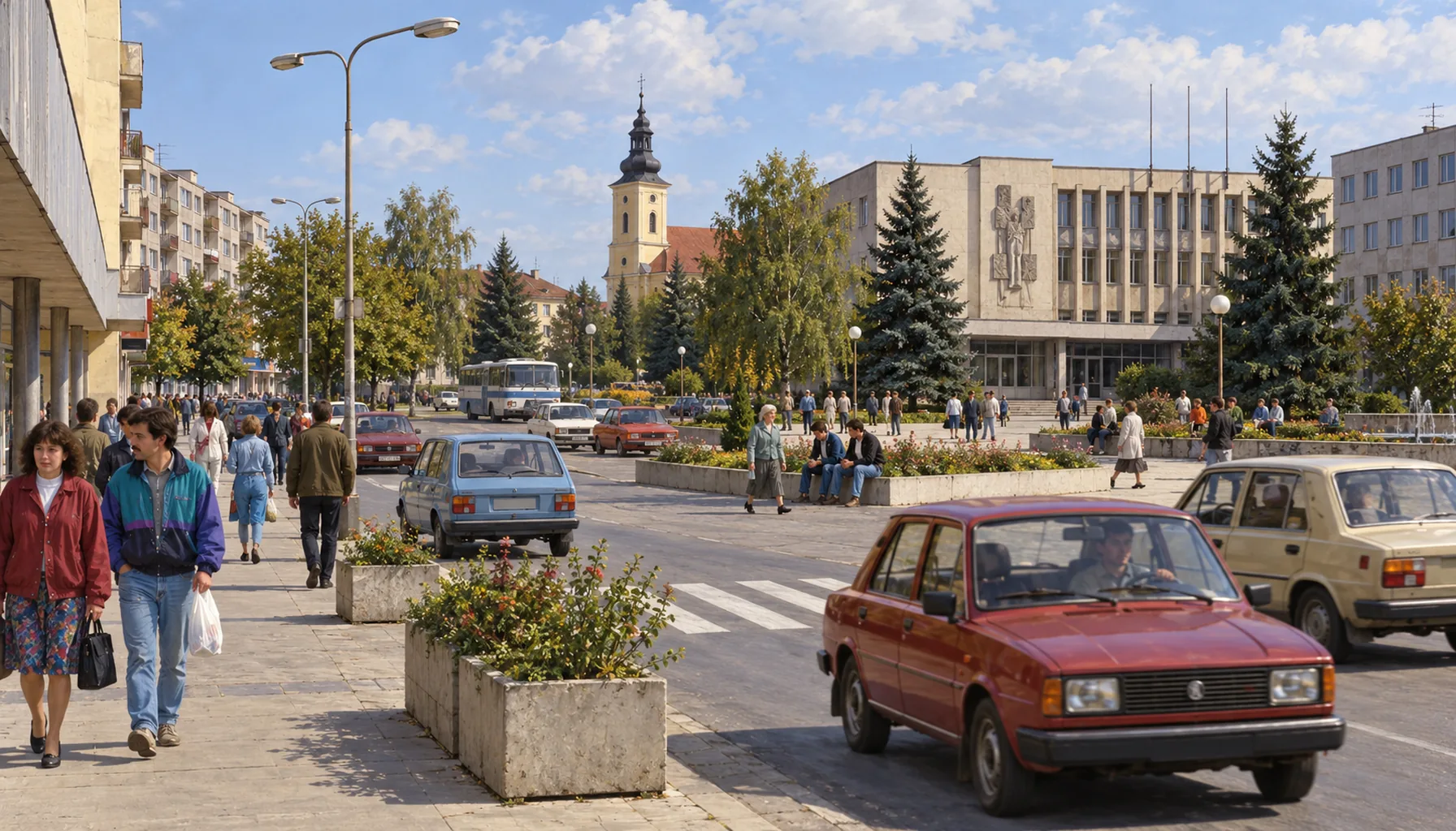 The town today