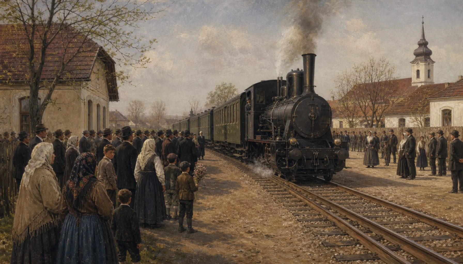A railway, three months before the war