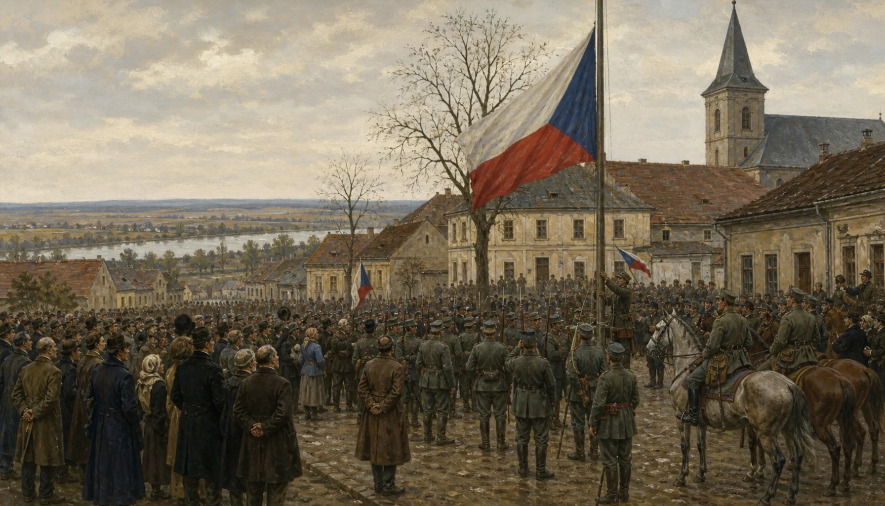 A Hungarian town in a Czechoslovak state
