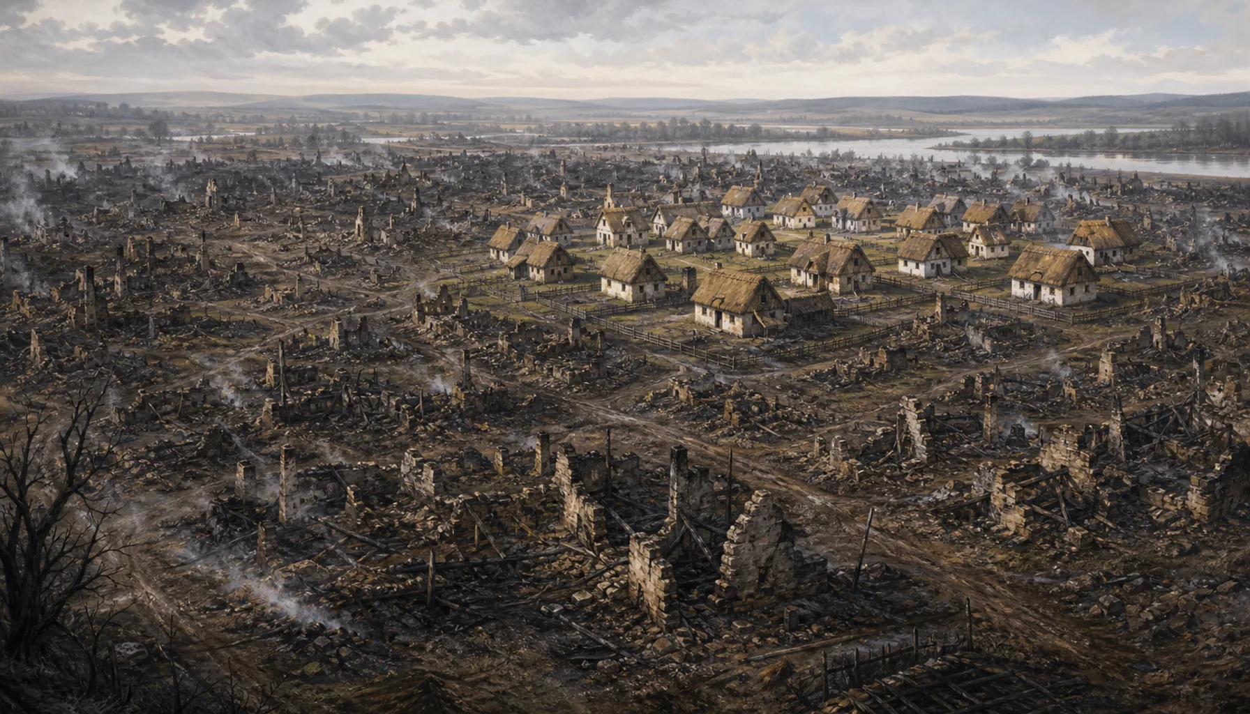 Thirty houses out of three hundred