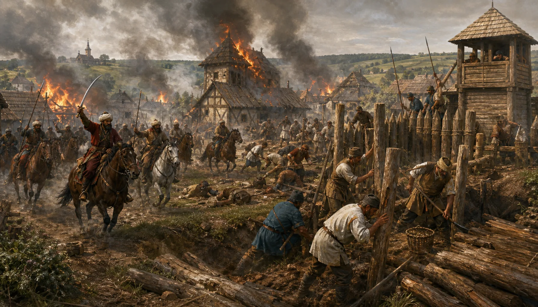 Raided, then fortified