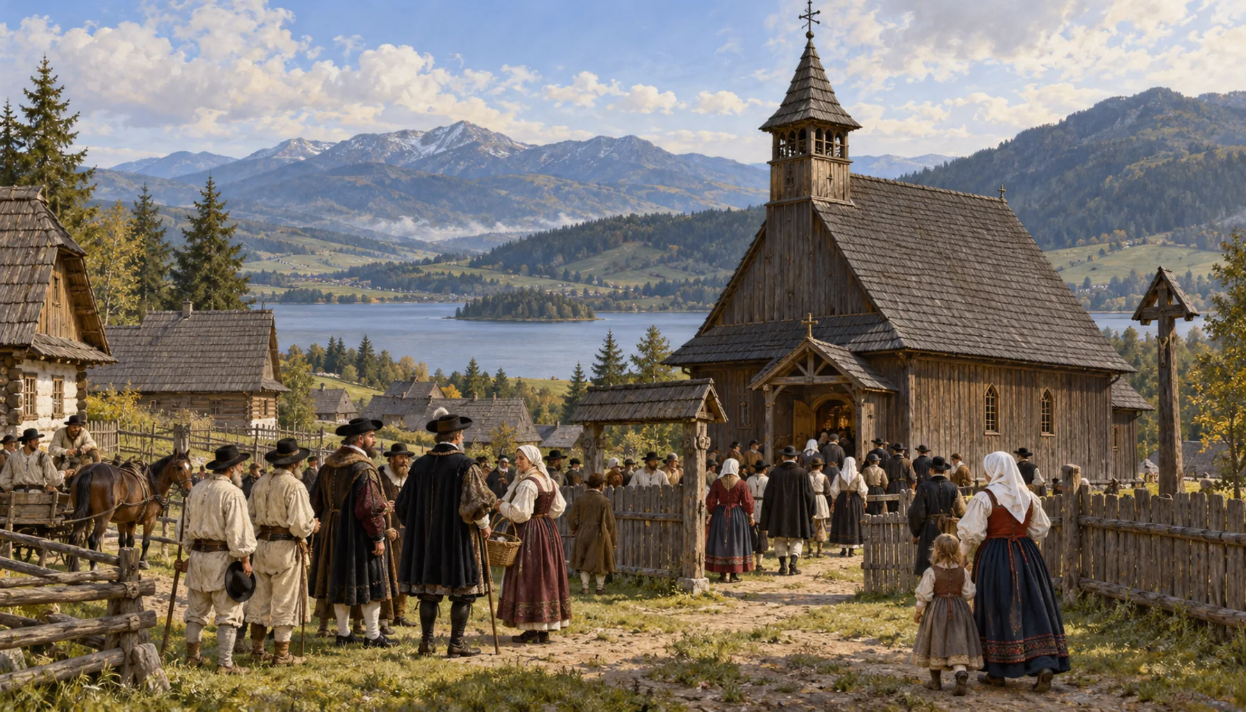A Lutheran parish, then a wooden church