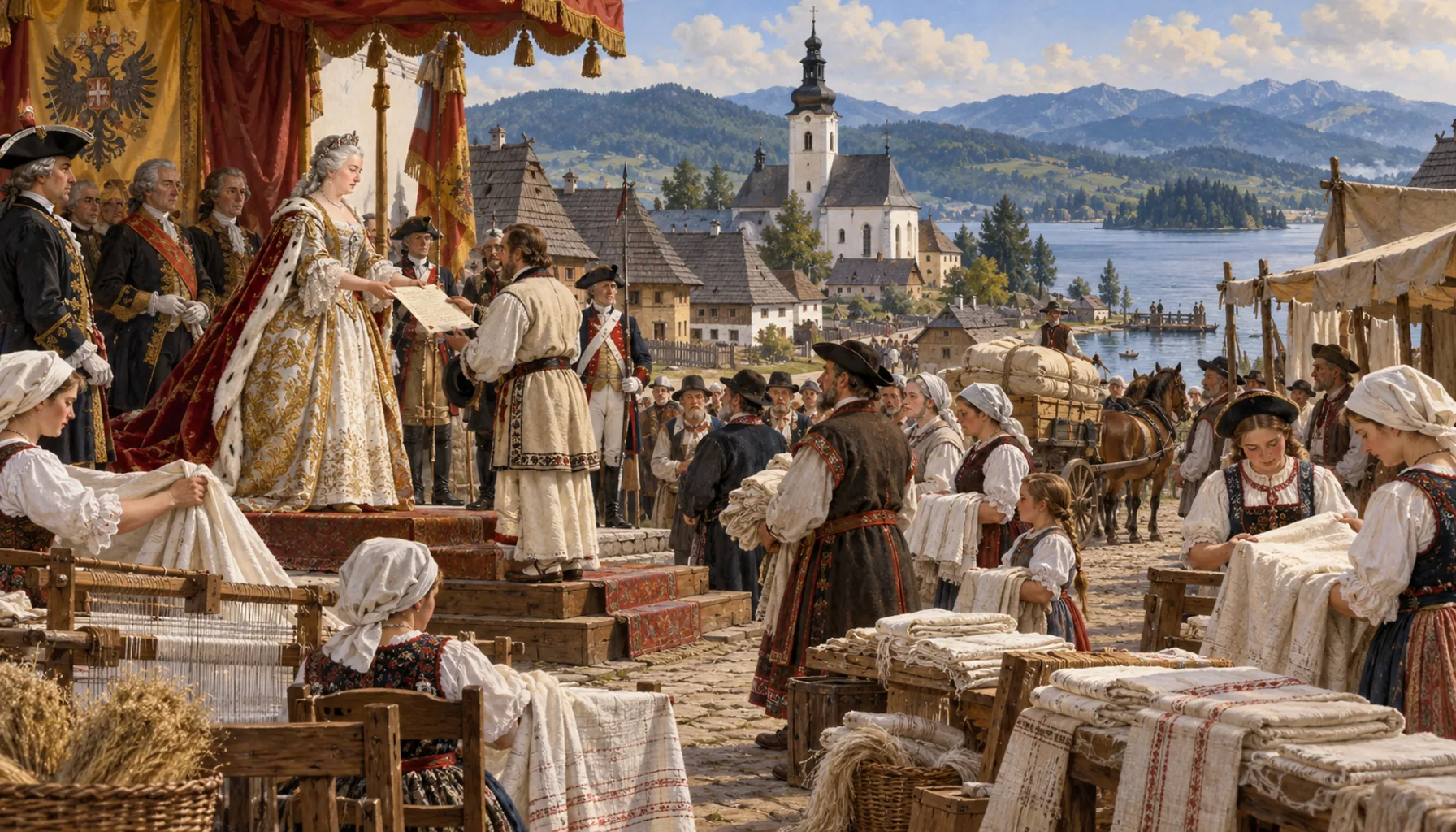 Maria Theresa makes it a town