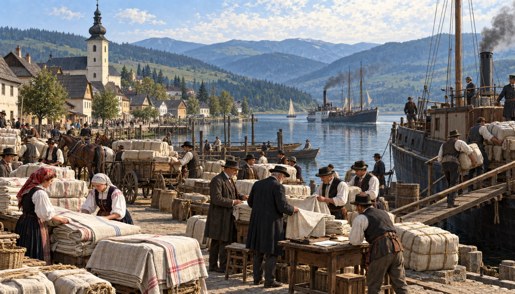The linen trade ends, the ships leave