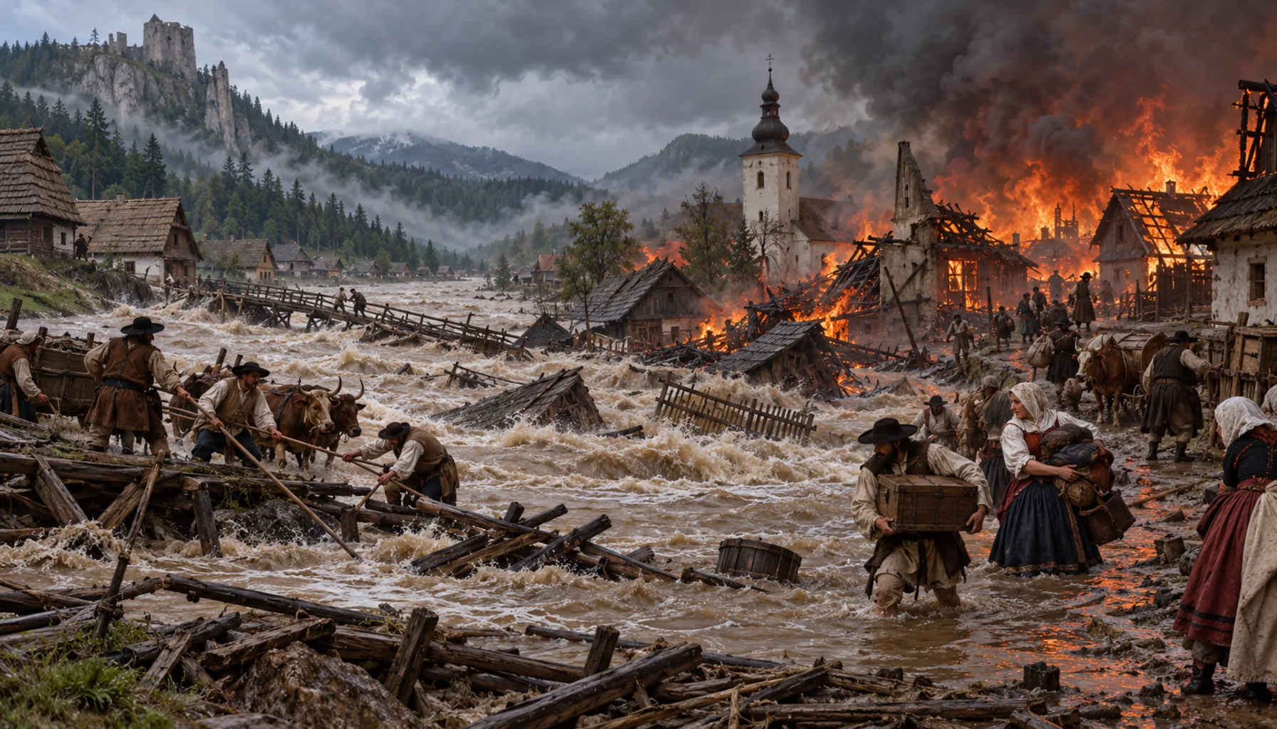 Flood, then fire