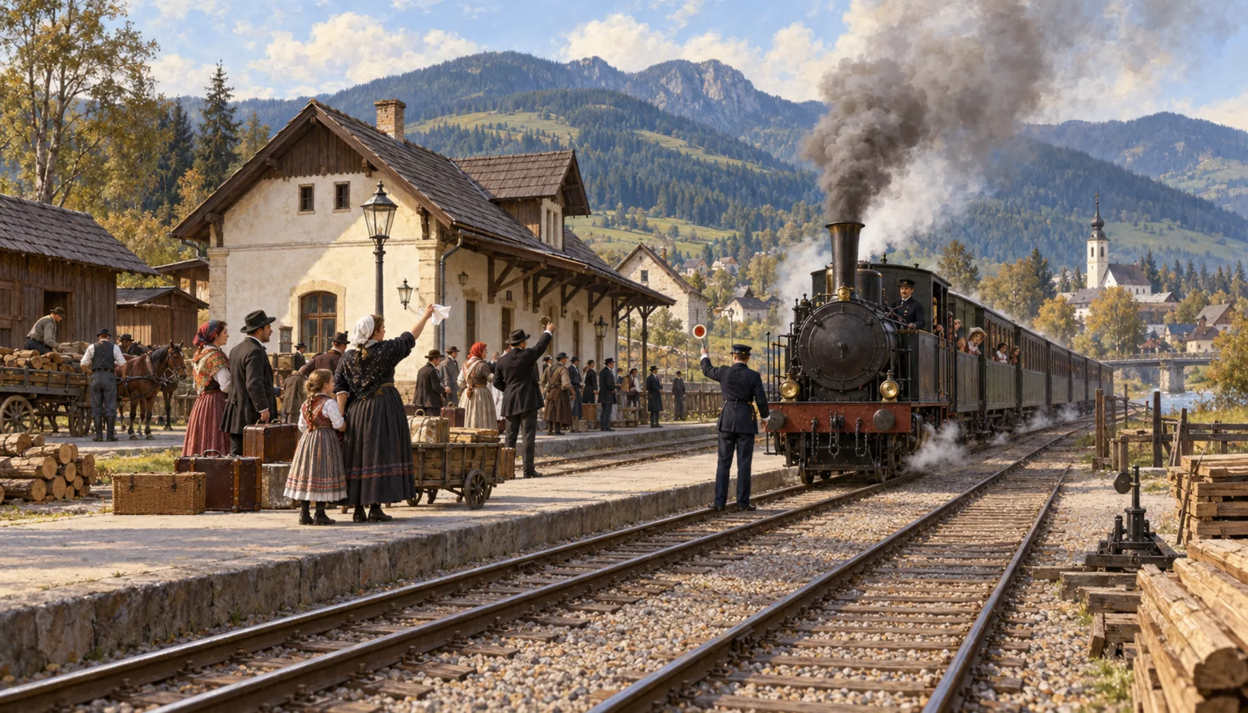 The railway, and the leaving