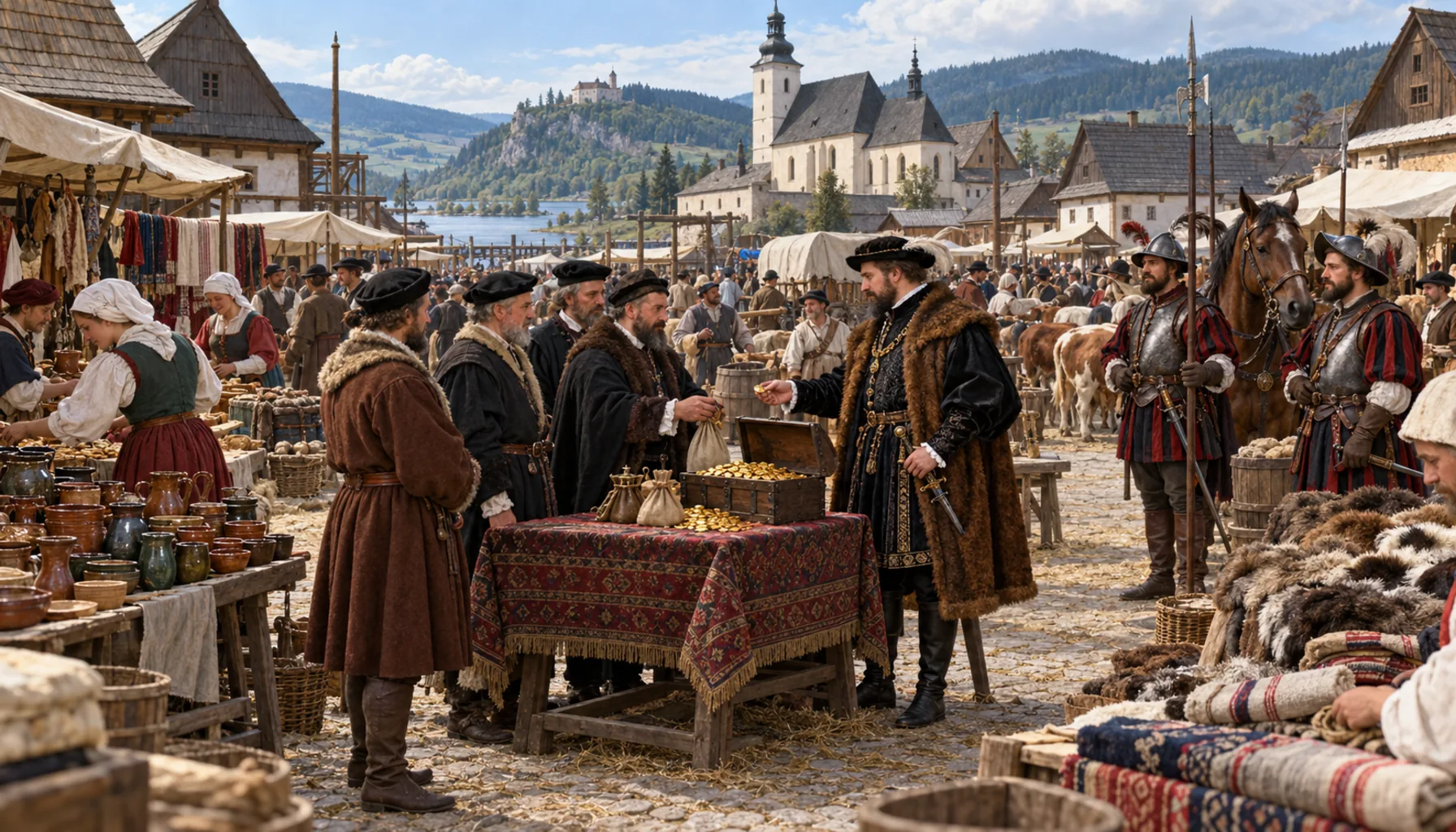 Eight hundred gold a year, and four fairs
