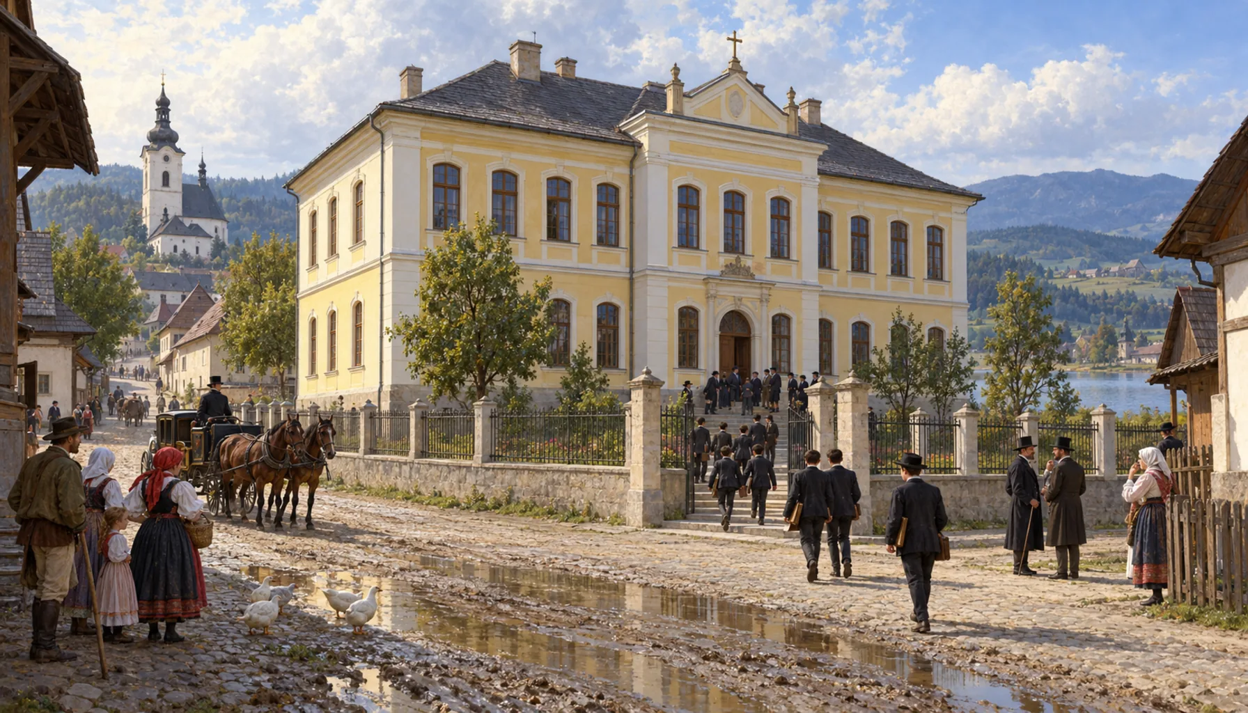 A grammar school, taught in Hungarian